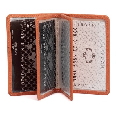 Tergan Orange Deri Unisex Kredi Kartlık 1601J35 - 2