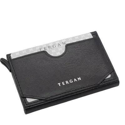 Tergan Siyah Deri Unisex Kredi Kartlık 0260B06 - 4